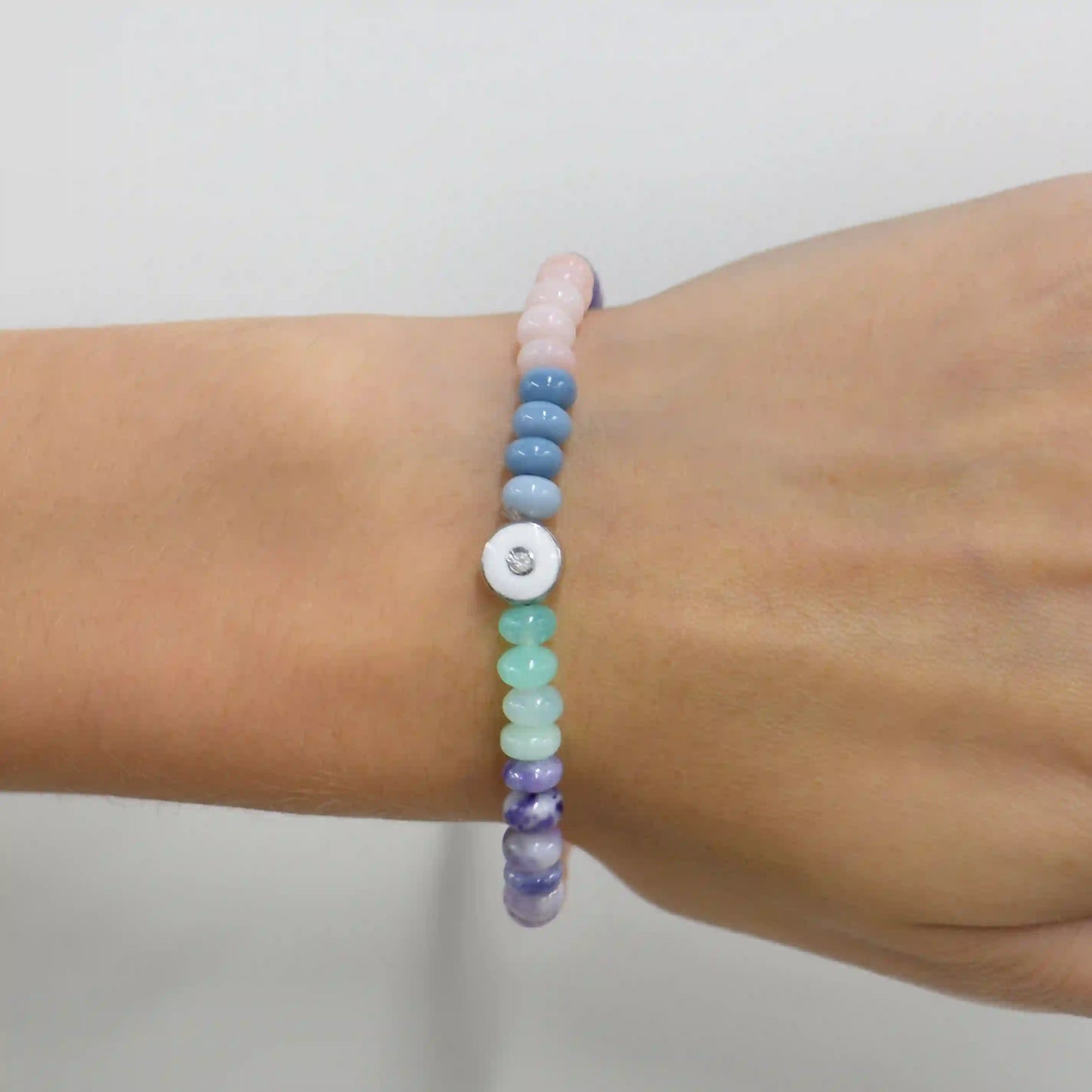 Pastel Opal Rondelle Bracelet