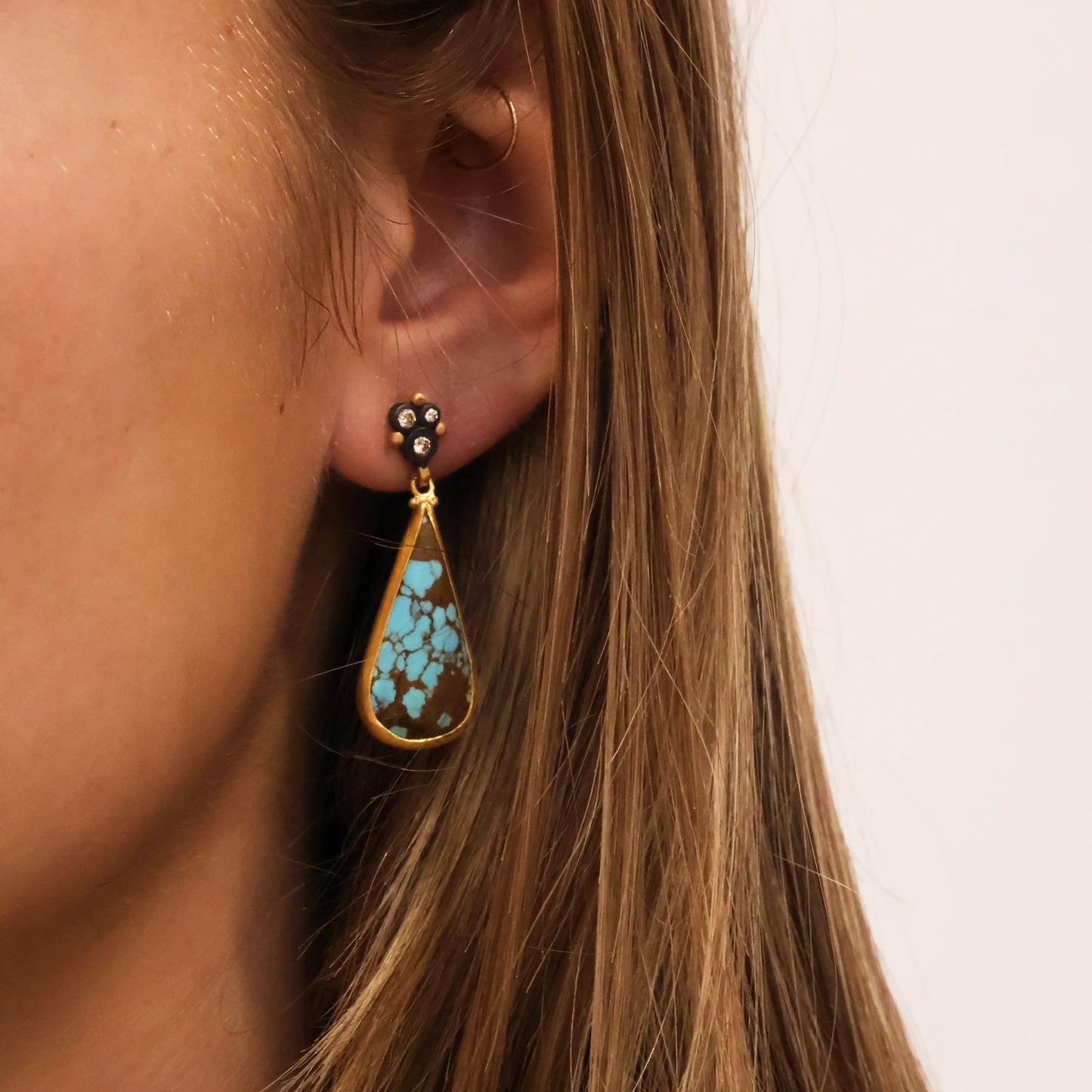 Nevada #8 Turquoise Earrings