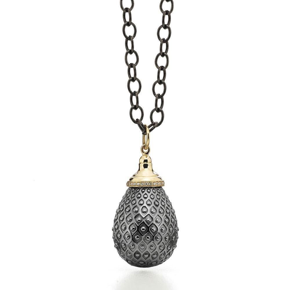 Silver Mogul Drop Pendant