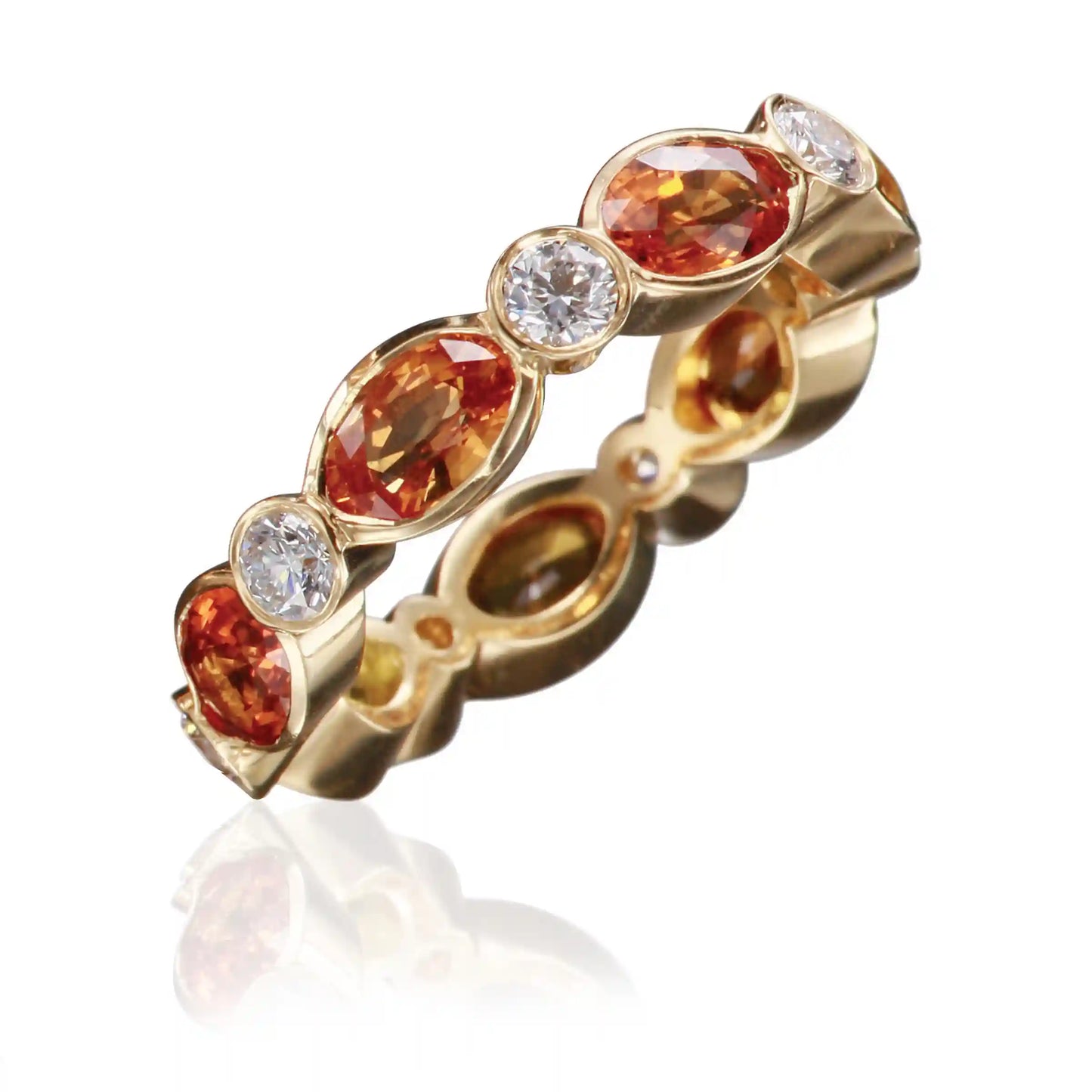 Gumuchian Marbelle Orange Sapphire Diamond Ring