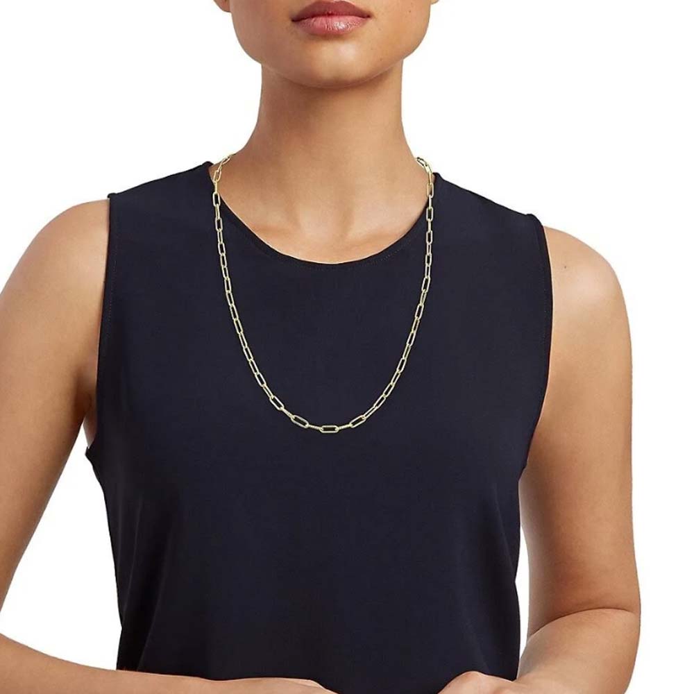 Fluted Oval-Link Chain Necklace