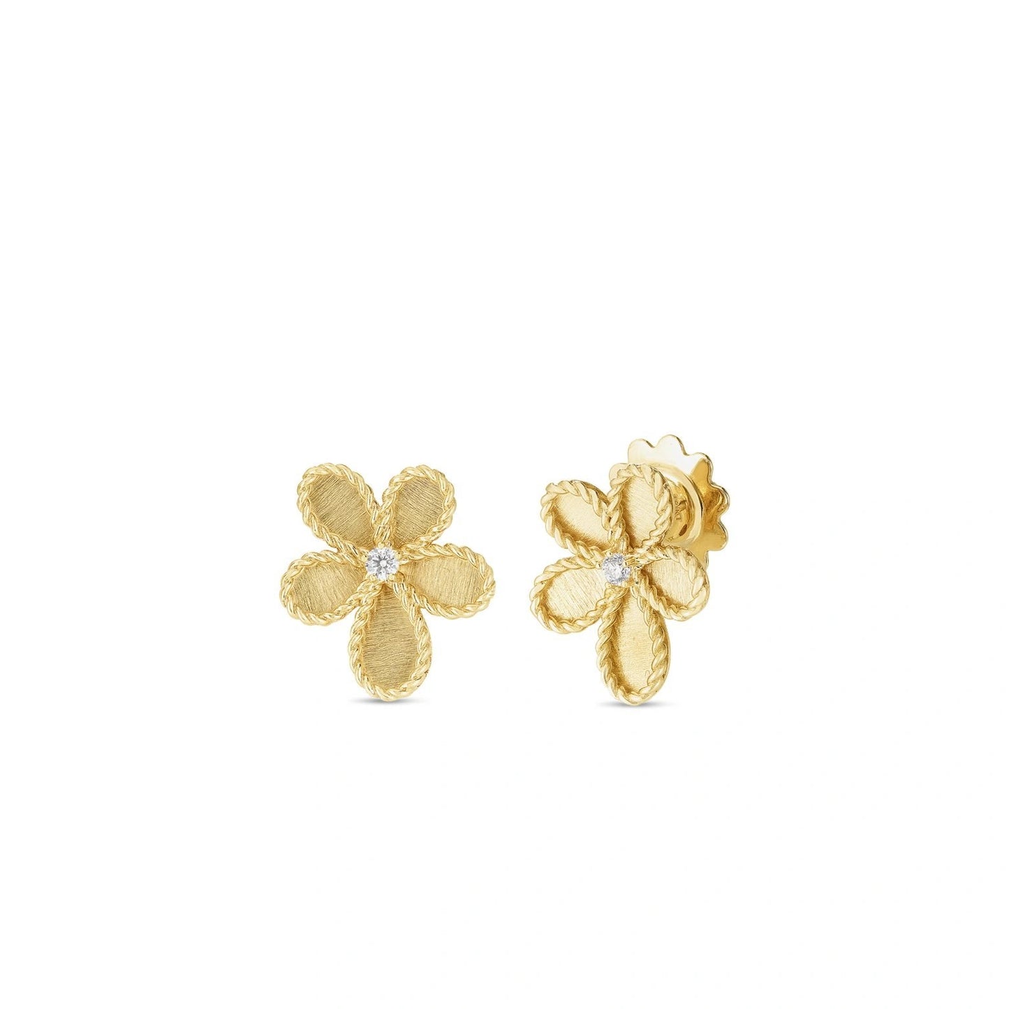 Gold Flower Stud Earrings