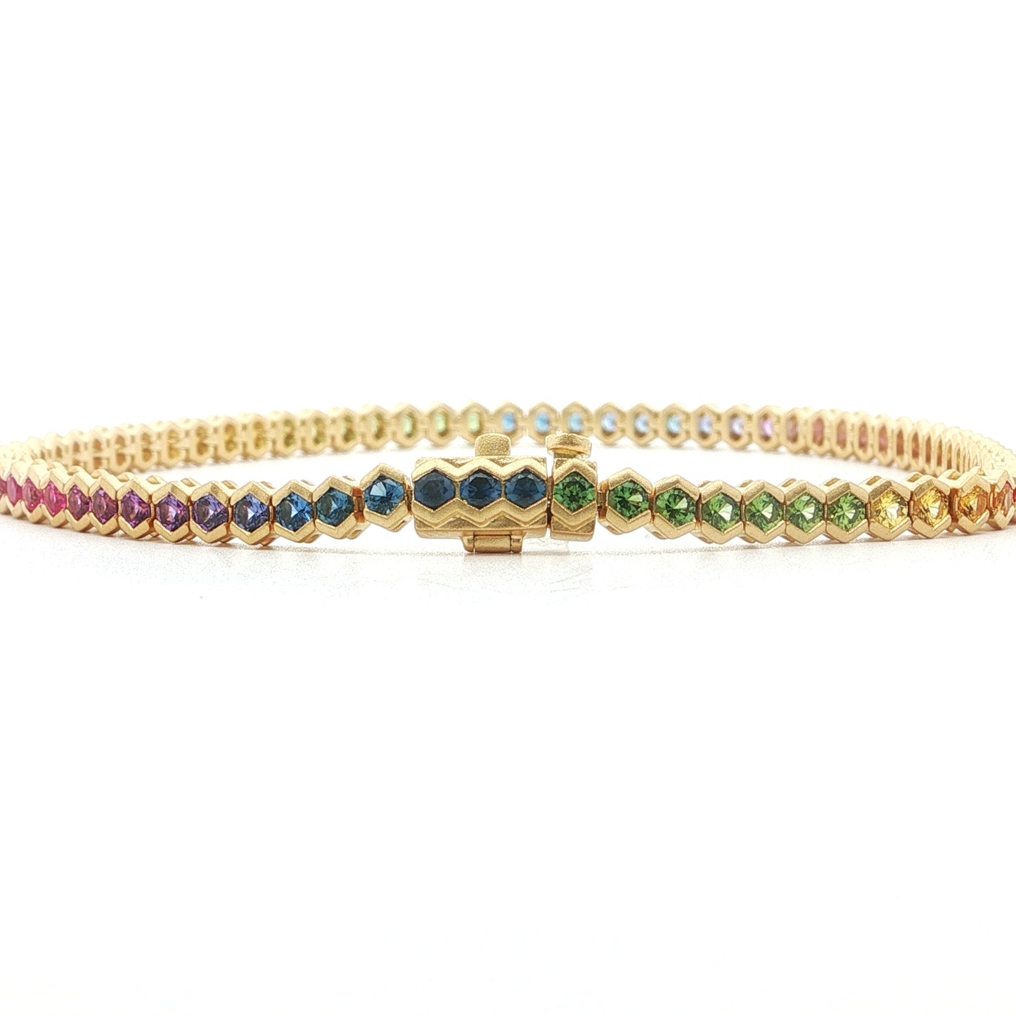 Rainbow Sapphire Tennis Bracelet