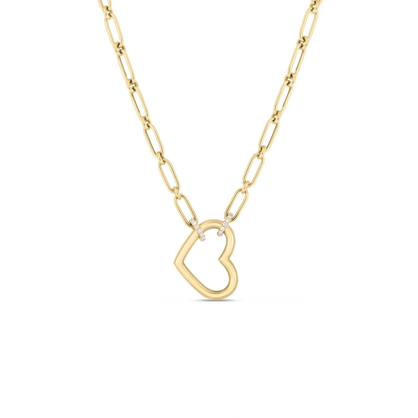 Diamond Accent Open Heart Necklace
