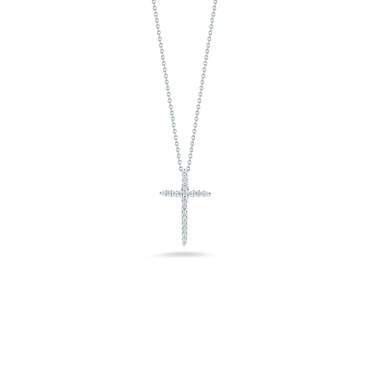 Diamond Silver Cross Necklace