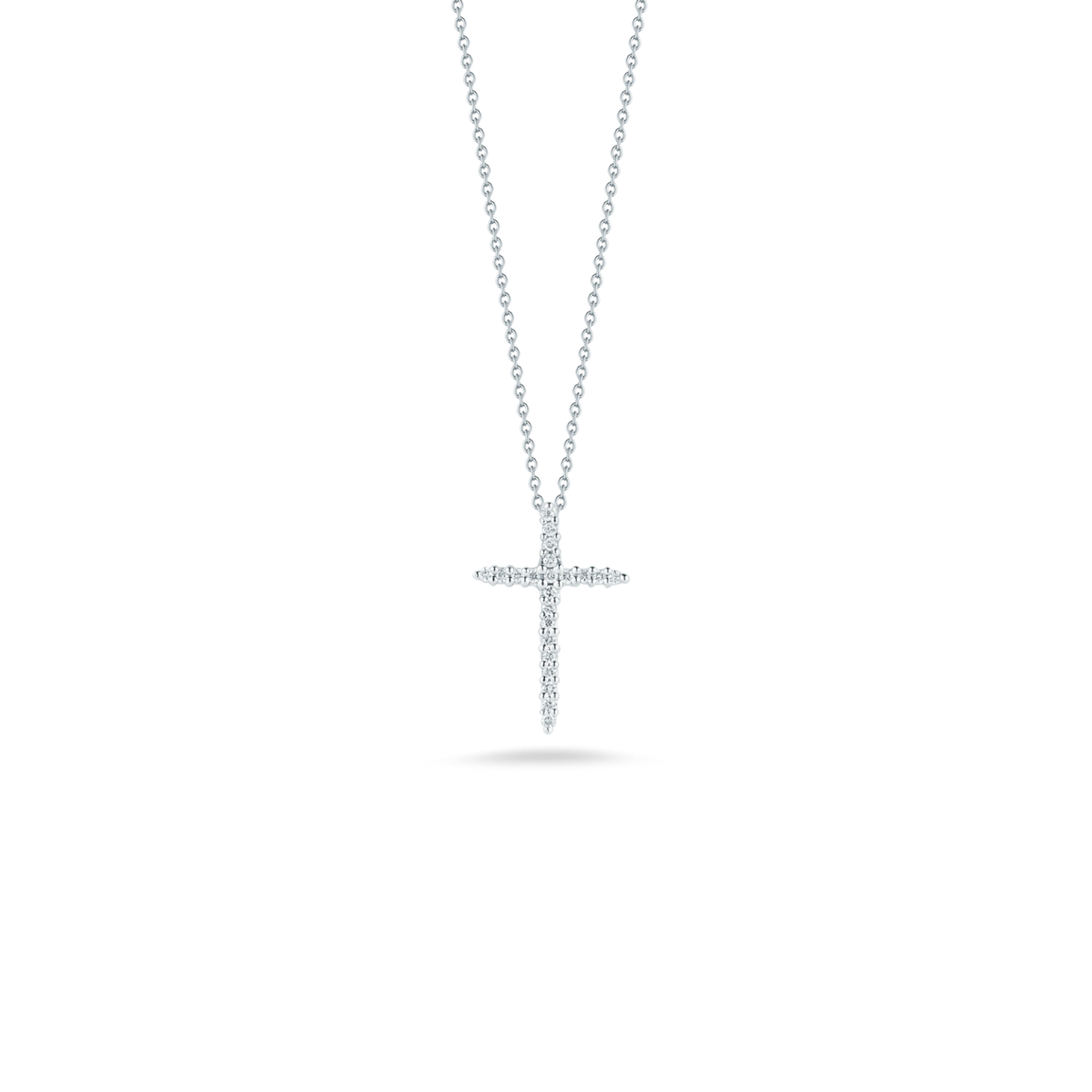 Diamond Silver Cross Necklace