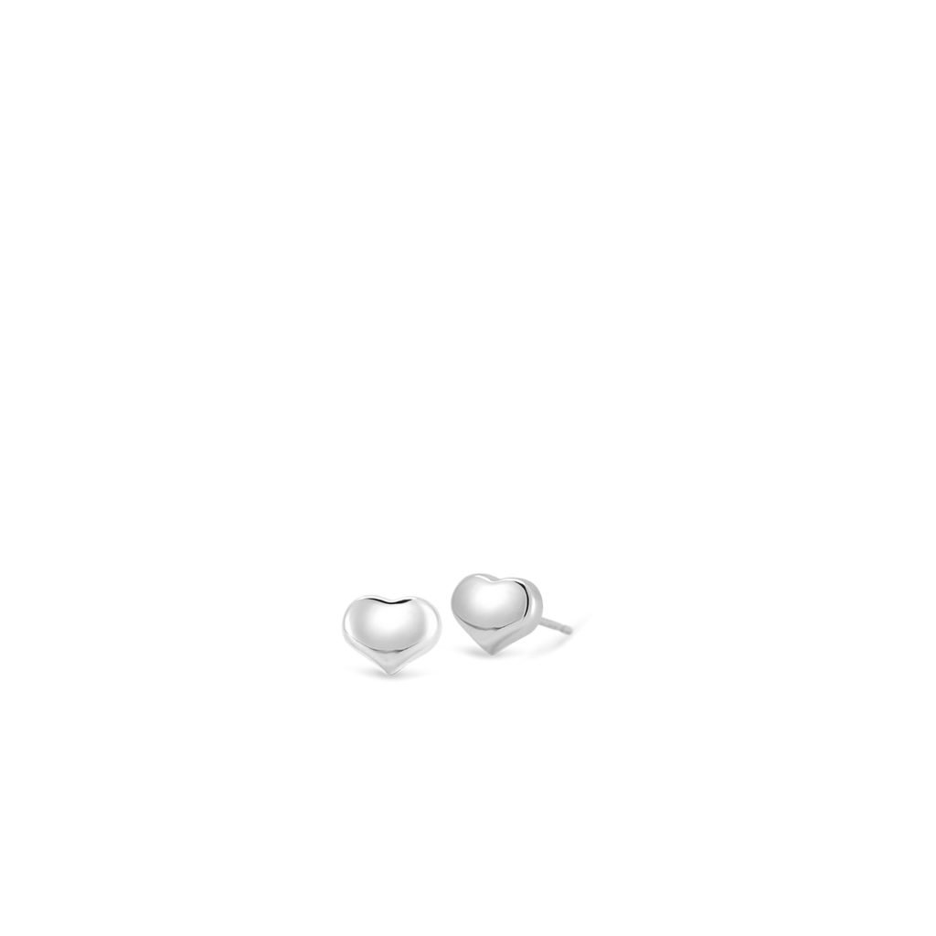 Gold Heart Stud Earrings