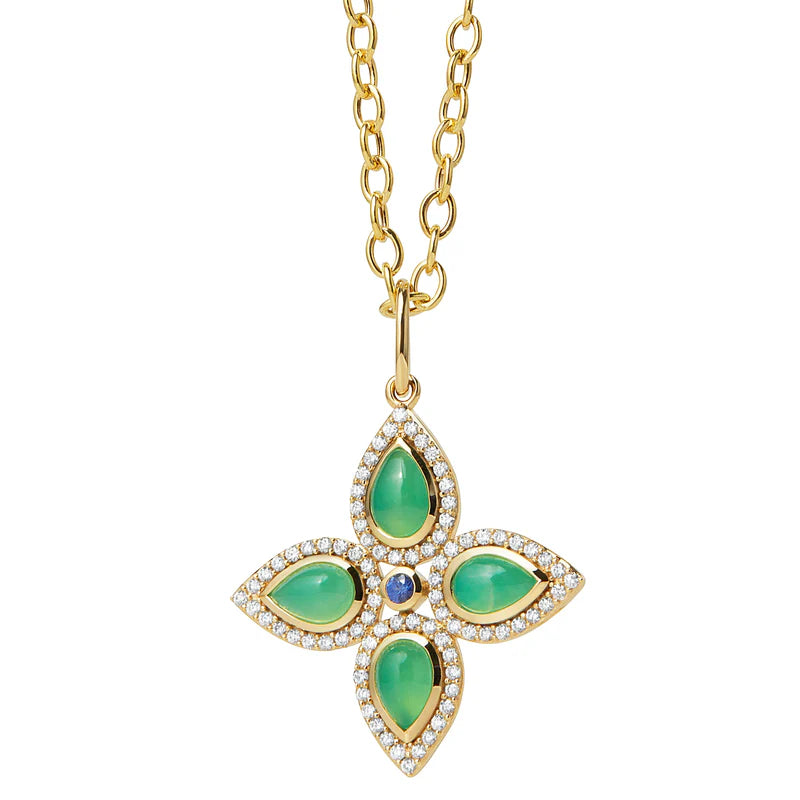 Chrysoprase Clover Pendant