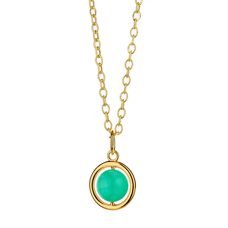 Chrysoprase Cosmic Swivel Charm Pendant