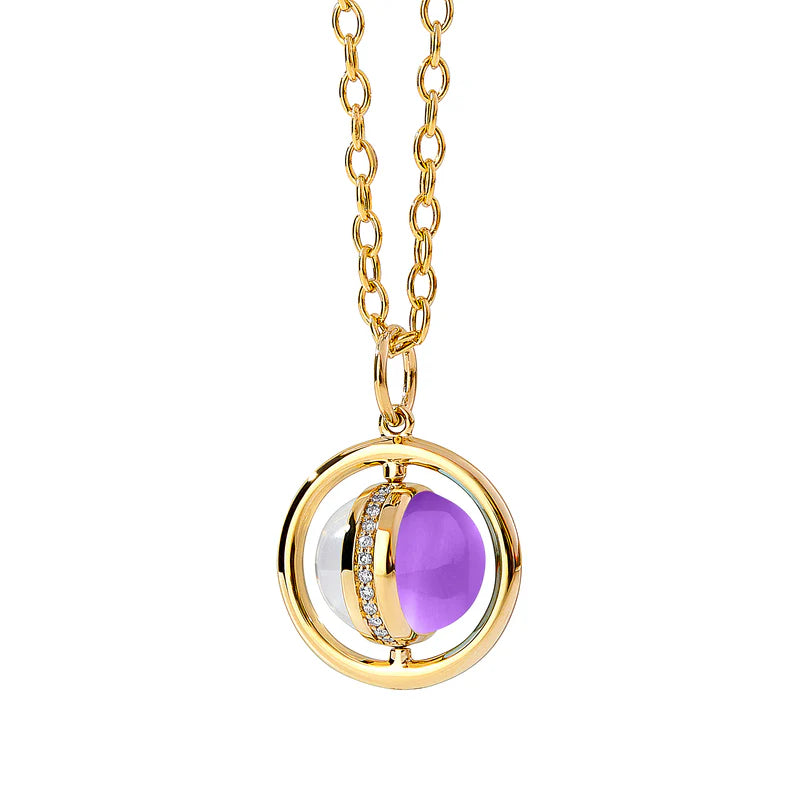 Dual Gem Swivel Pendant