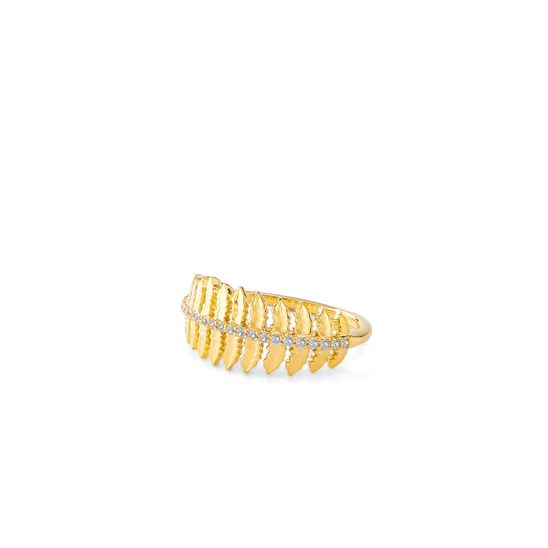 Gold Fern Leaf Ring