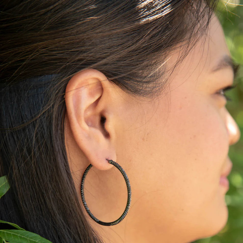 Black Diamond Large Hoops