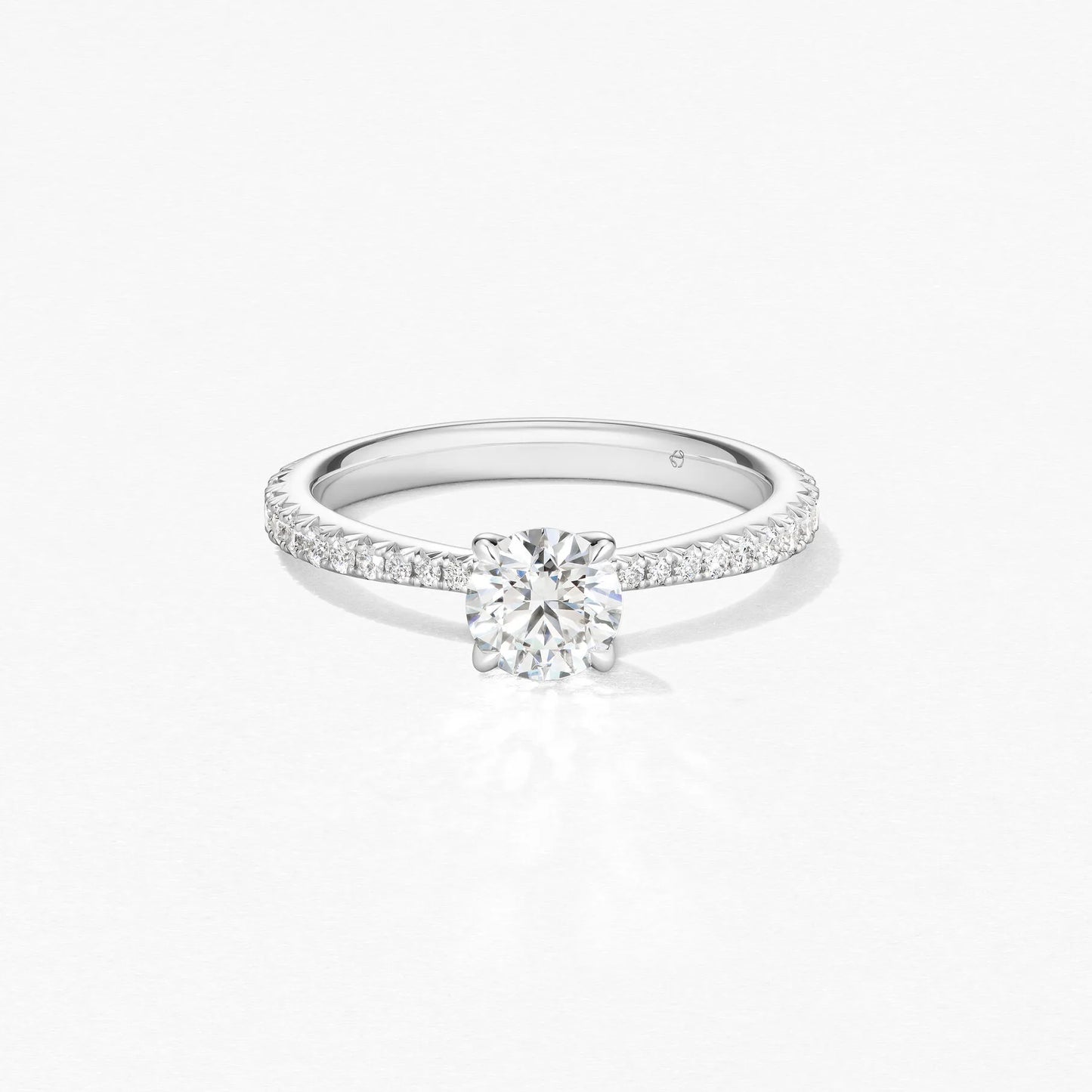 Solitaire Ring with Diamond Band