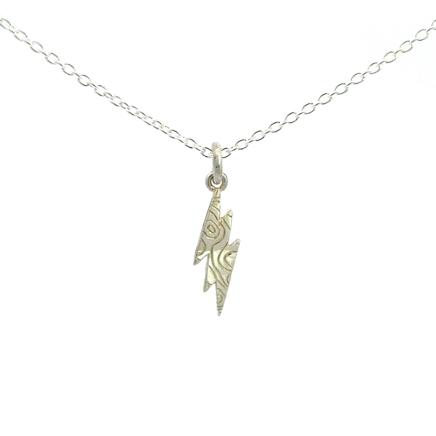 Silver Lightning Bolt Necklace