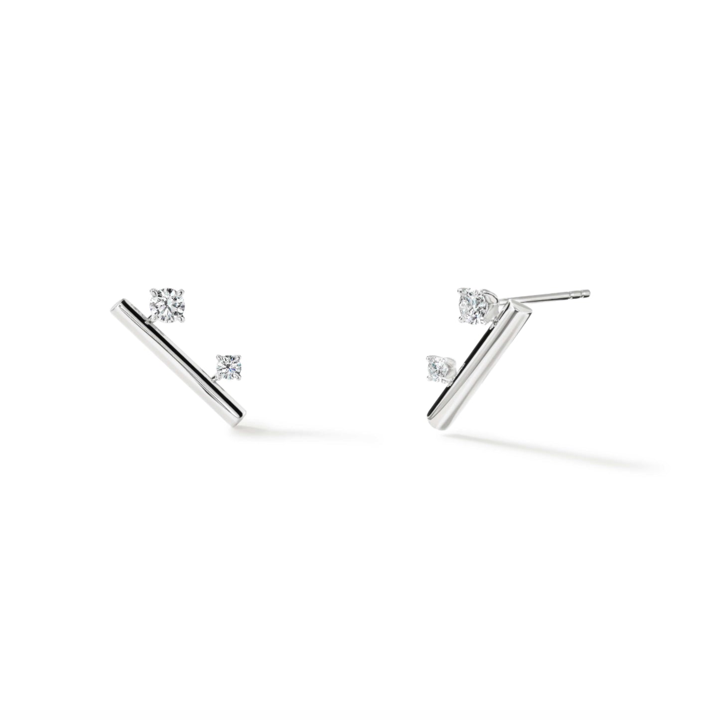 Floating Diamond Climber Earrings