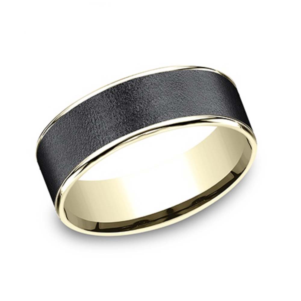Benchmark Tantalum and Yellow Gold Band
