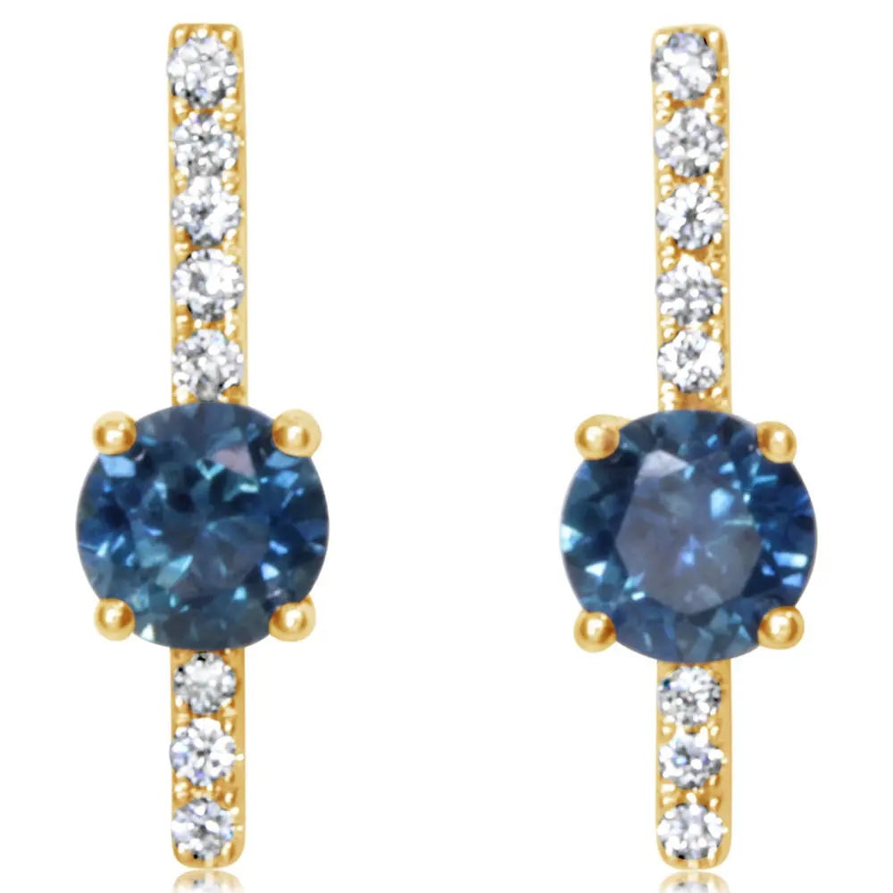 Montana Sapphire & Diamond Earrings