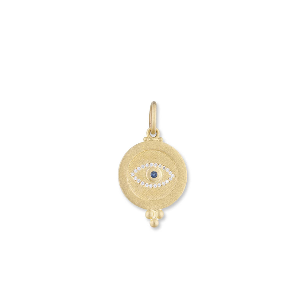 Medallion With Diamonds and Sapphire