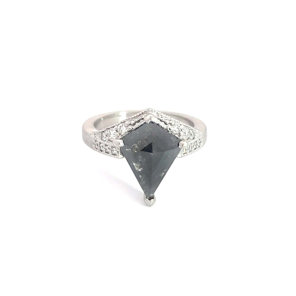 Studio W&H Kite Shaped Black Diamond Ring