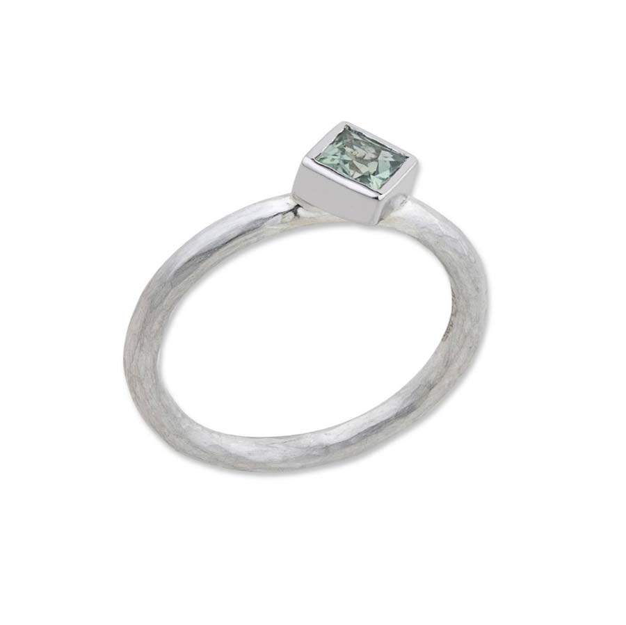 Prismic Green Sapphire Ring