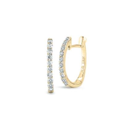 Roberto Coin Gold Diamond Hug Earrings