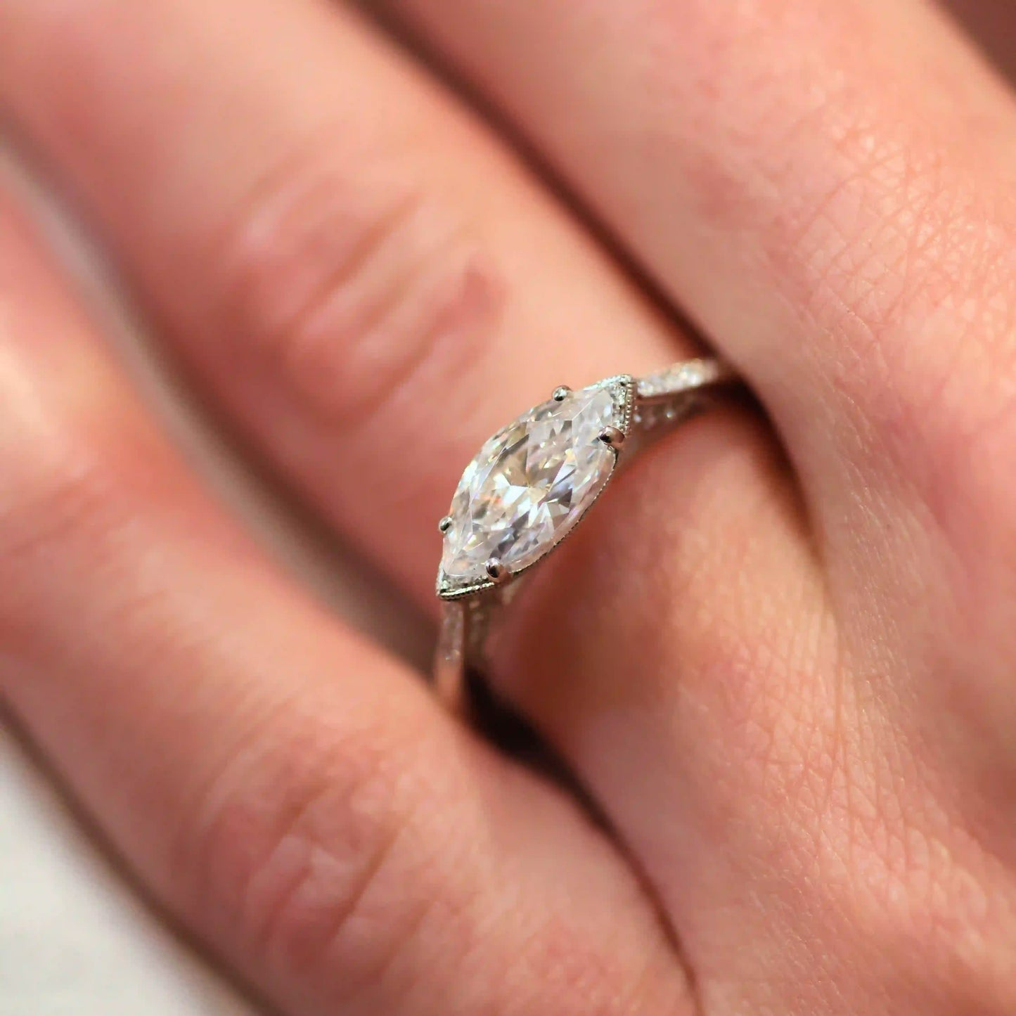 Marquise Solitaire Engagement Ring
