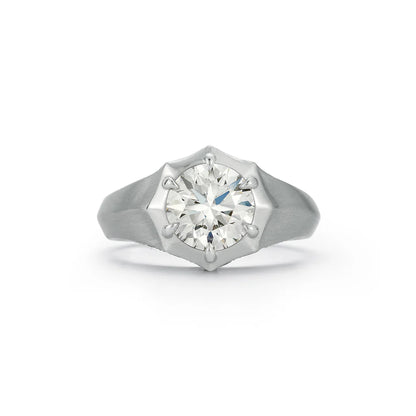 Jade Trau Pave Sloane Solitaire Ring