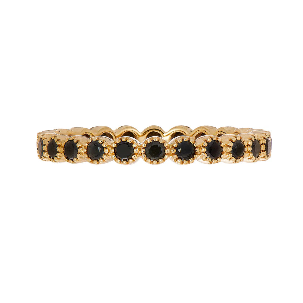 Bezel Black Diamond Band