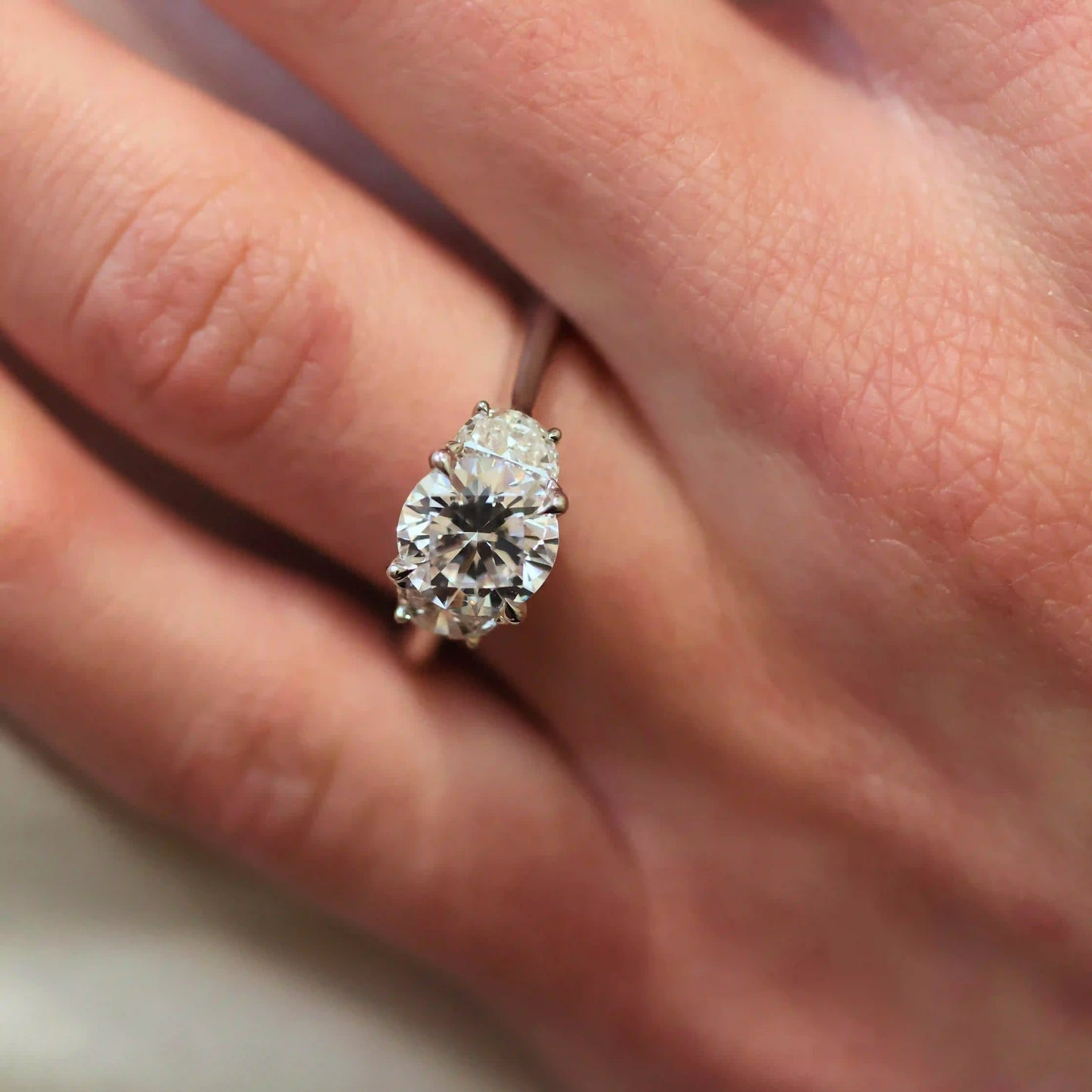  Round 3-Stone Engagement Ring