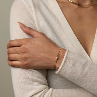 Jade Trau Posey Two Stone Bangle