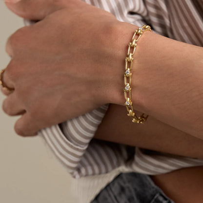 Jade Trau Georgina Diamond Link Bracelet
