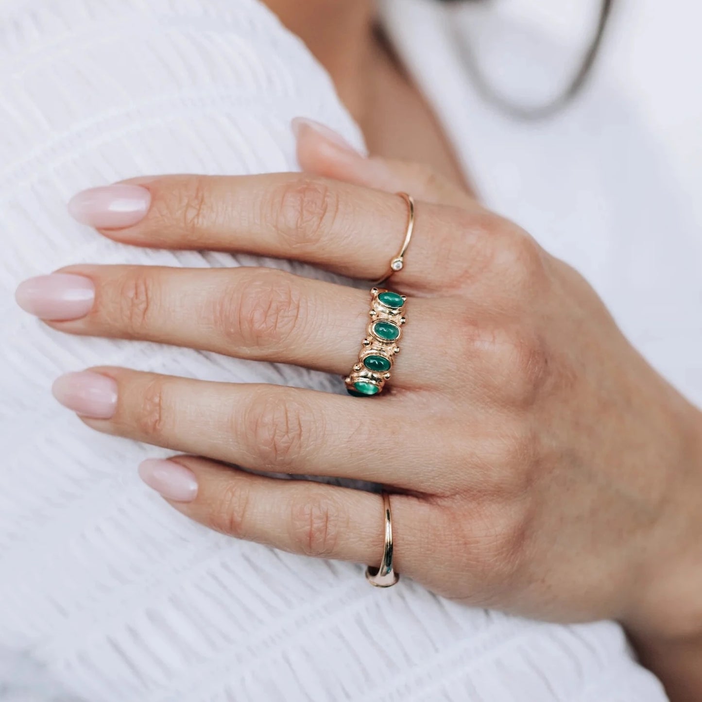 Oval Arch Eternity Ring