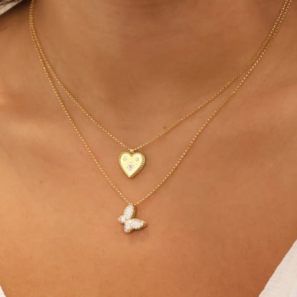 Small Heart Medallion Necklace