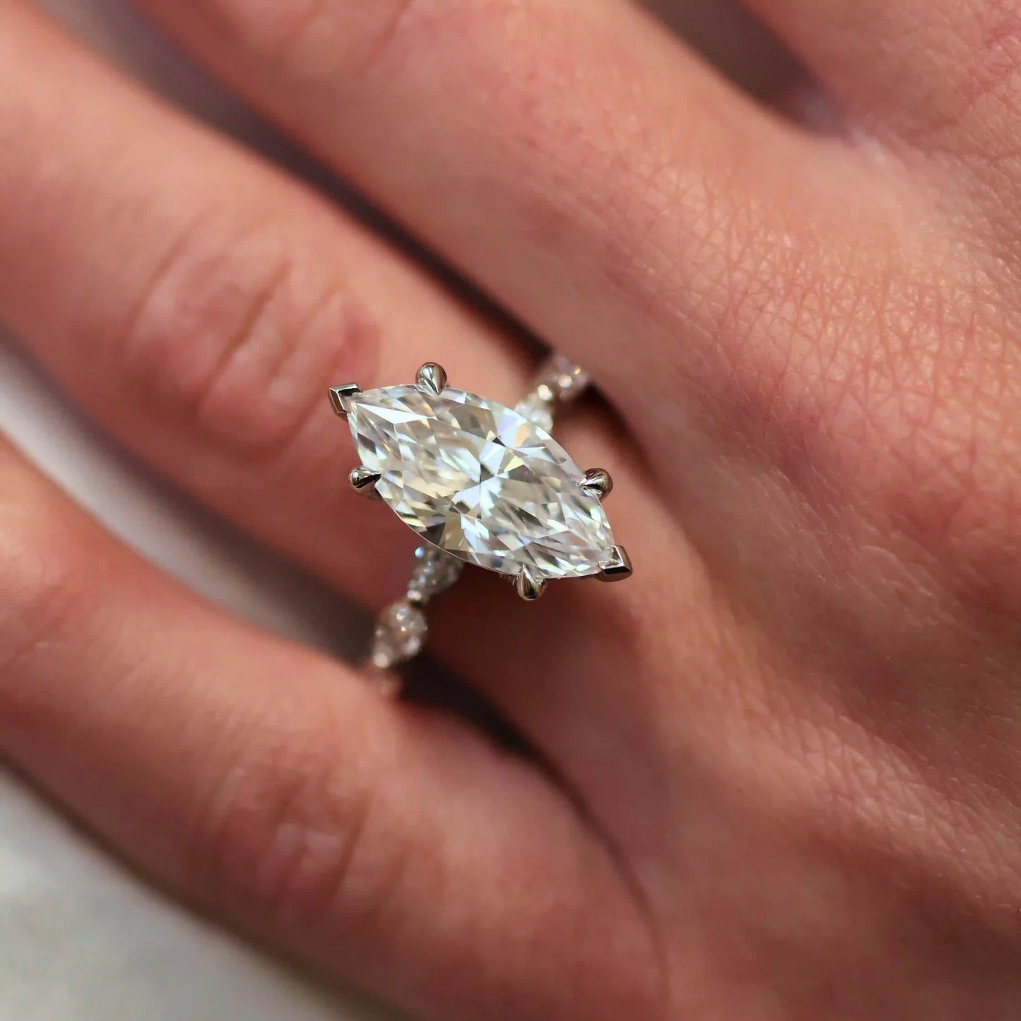 Marquise Solitaire Engagement Ring
