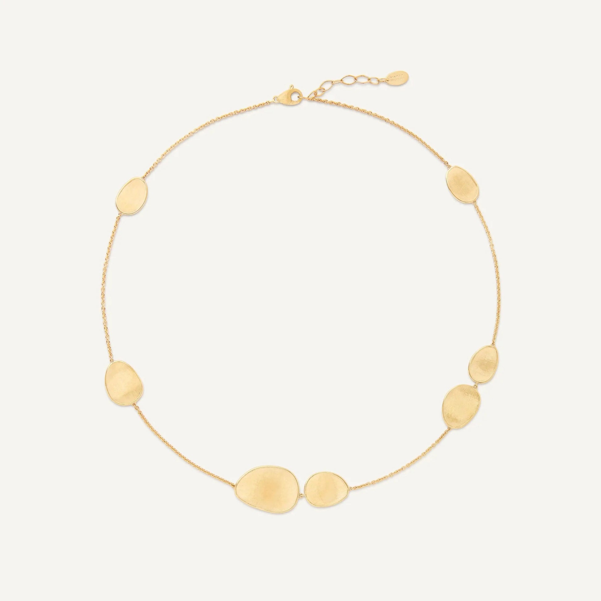 Yellow Gold Small Petal Station Necklace