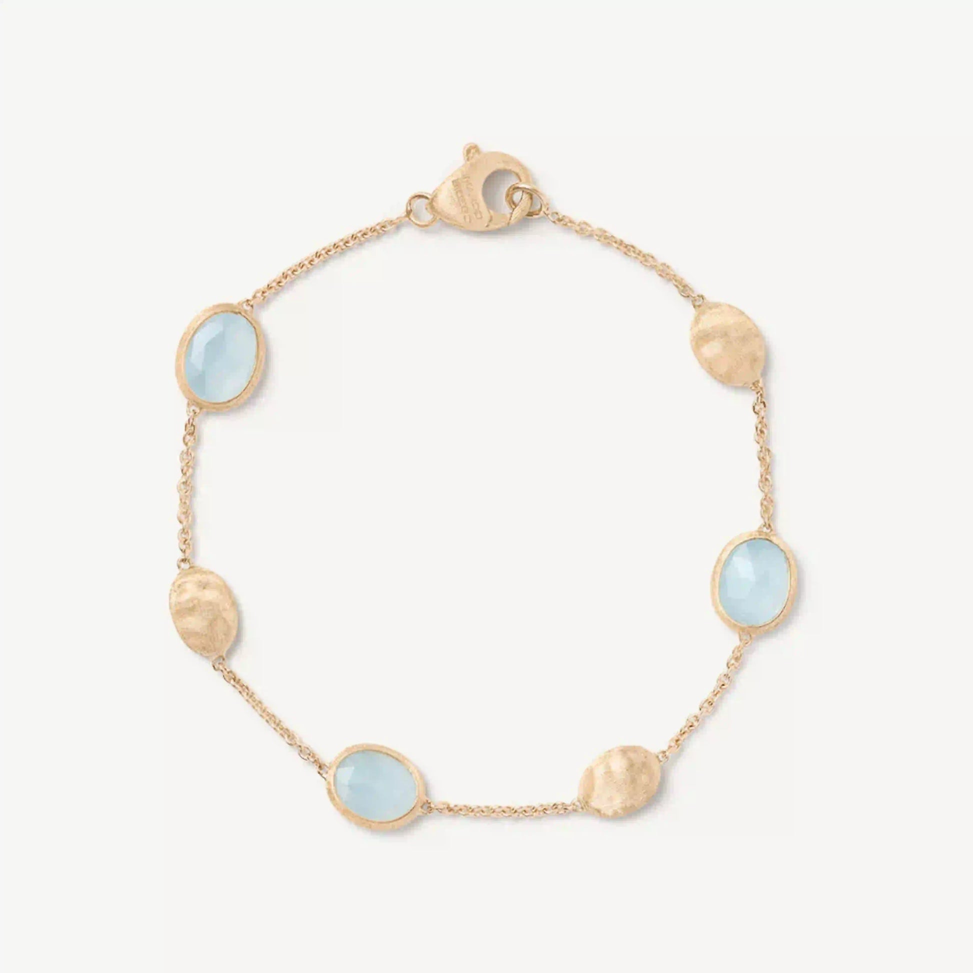  Aquamarine & Gold Bracelet