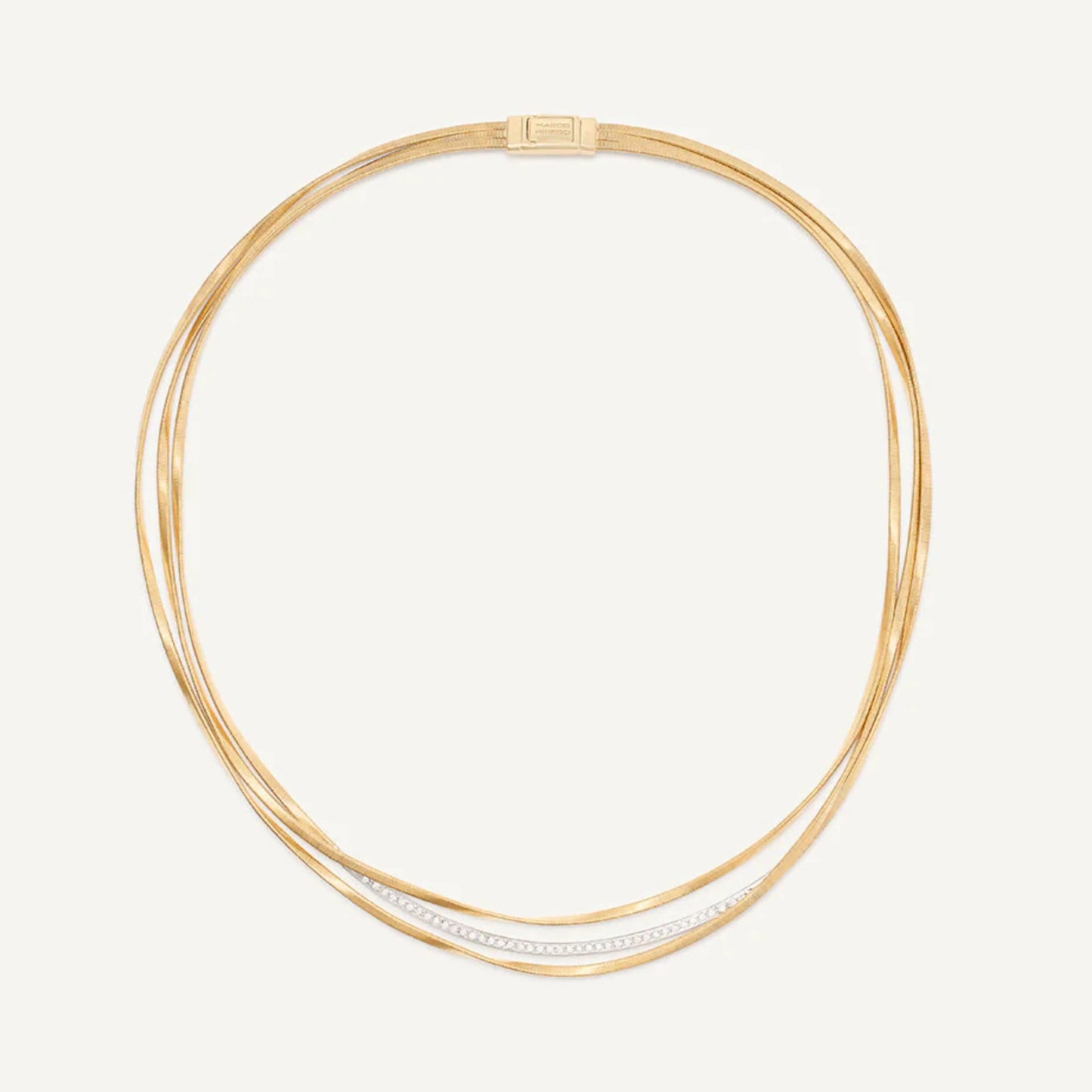 Yellow Gold 3-Strand Coil Necklace