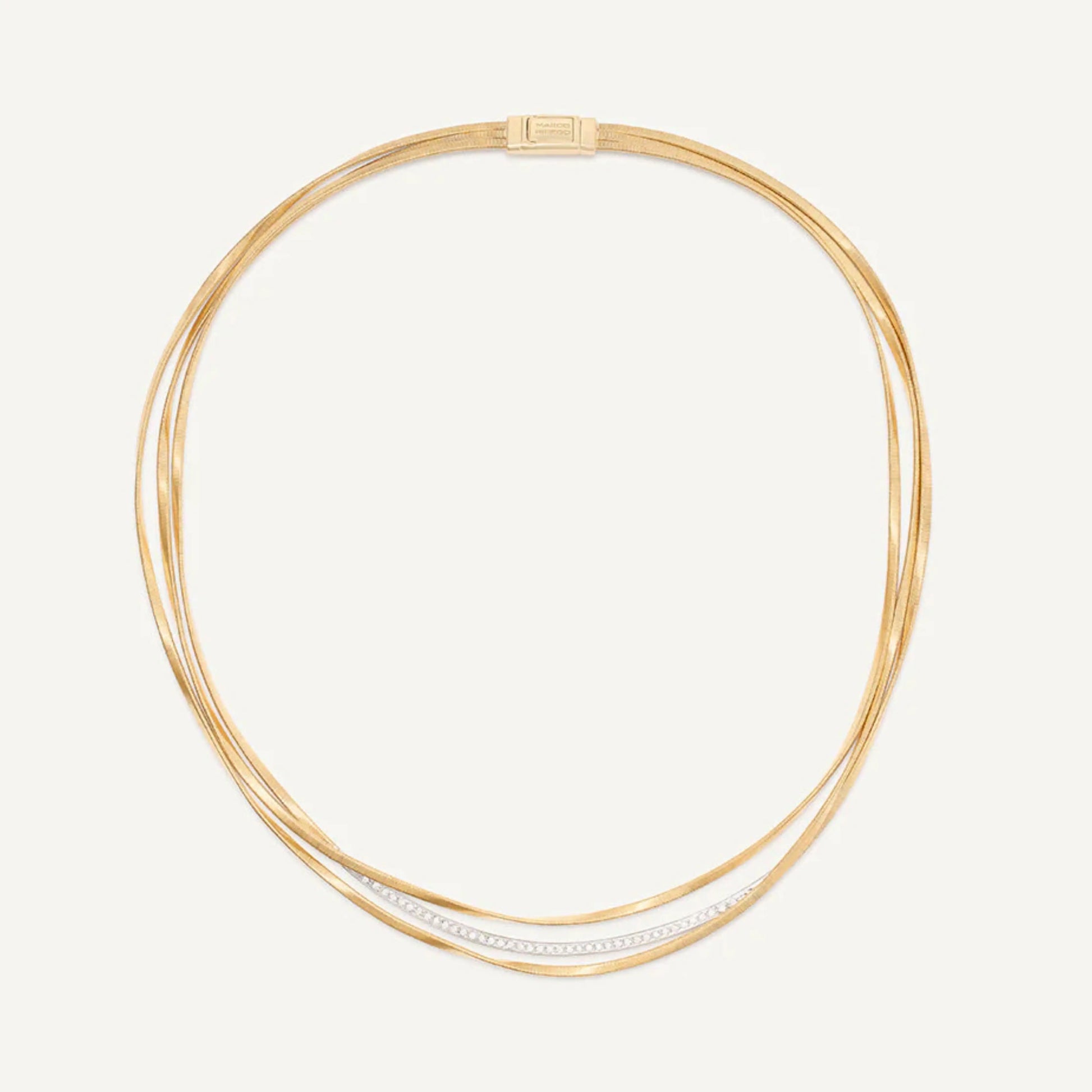 Yellow Gold 3-Strand Coil Necklace