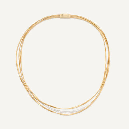 Yellow Gold 3-Strand Coil Necklace