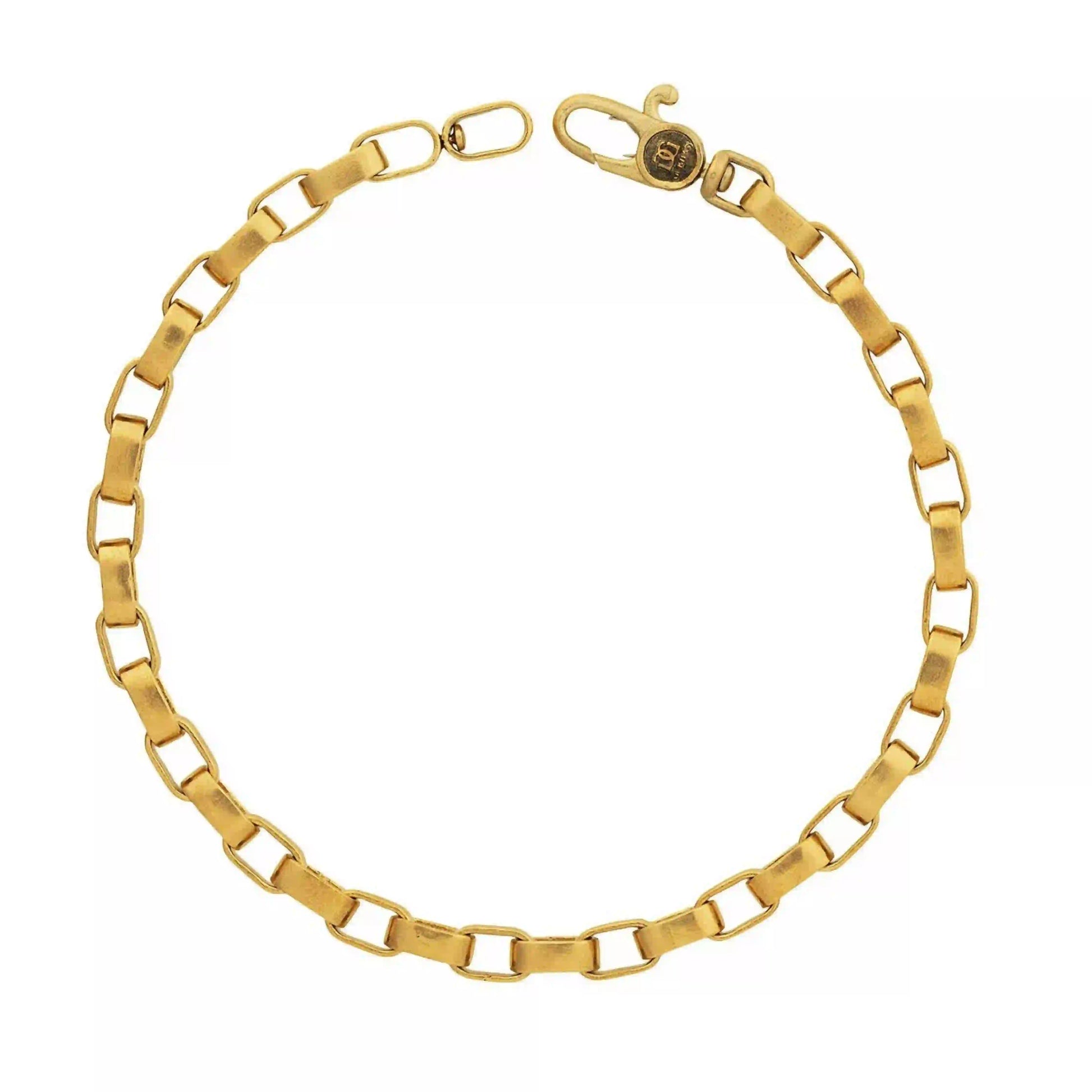 Brass Oval Chain Link Bracelet