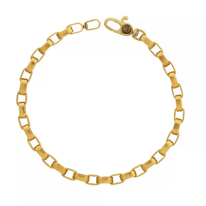 Brass Oval Chain Link Bracelet