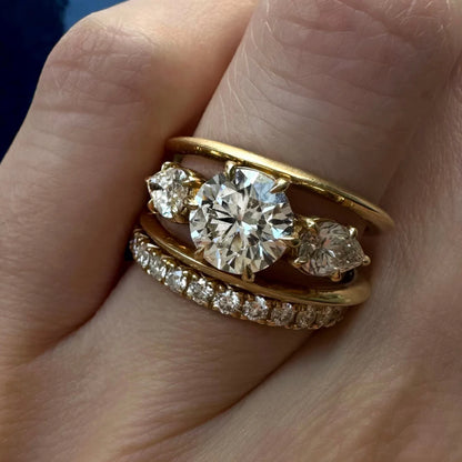 Jade Trau Sadie Three Stone Ring