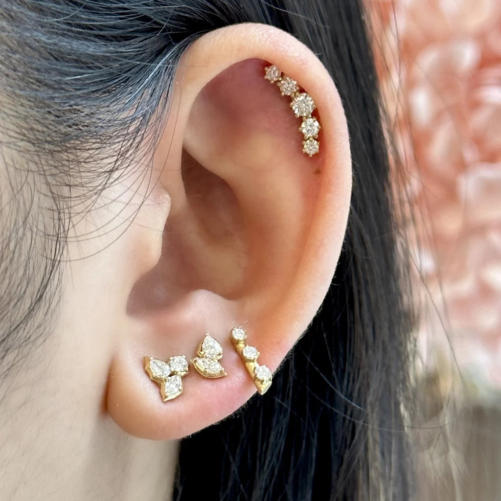 jade Trau Catherine Curve Studs