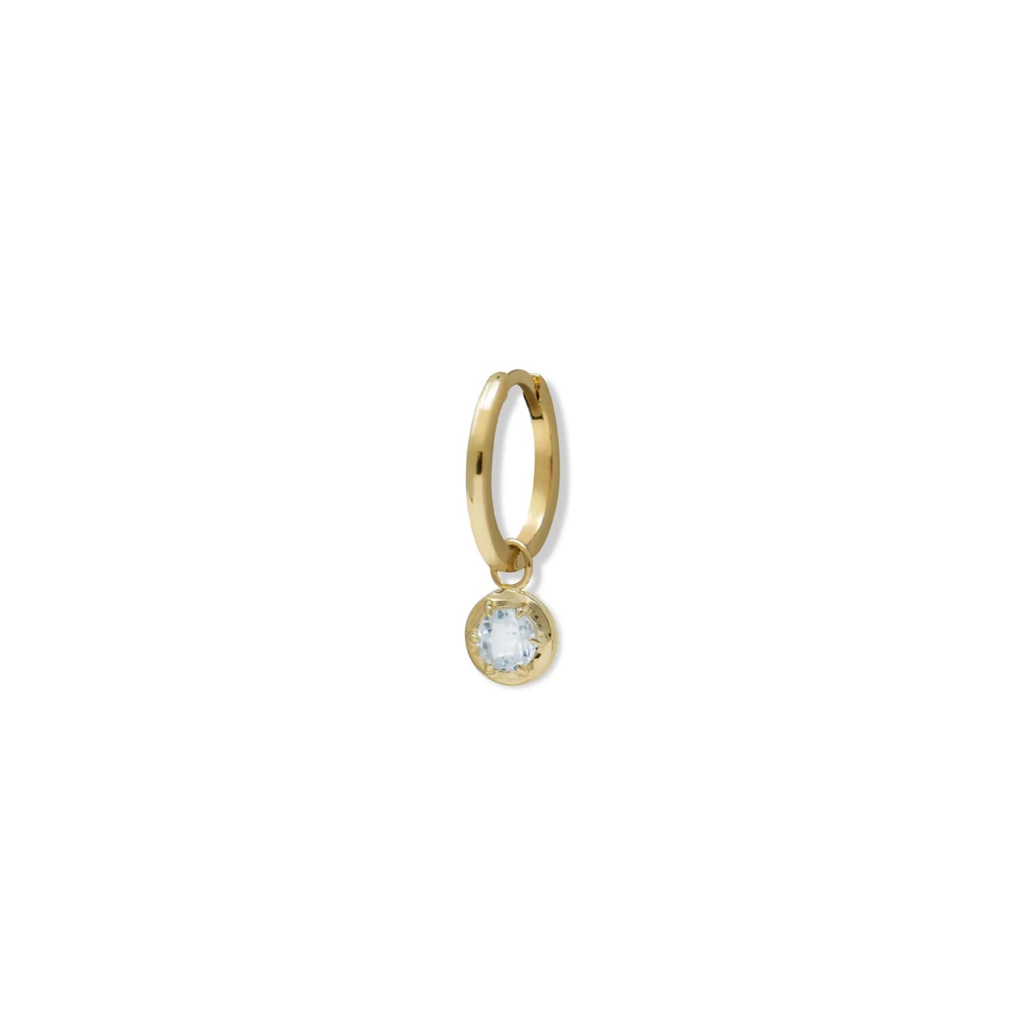 Round Hoop Charm Single Hoop