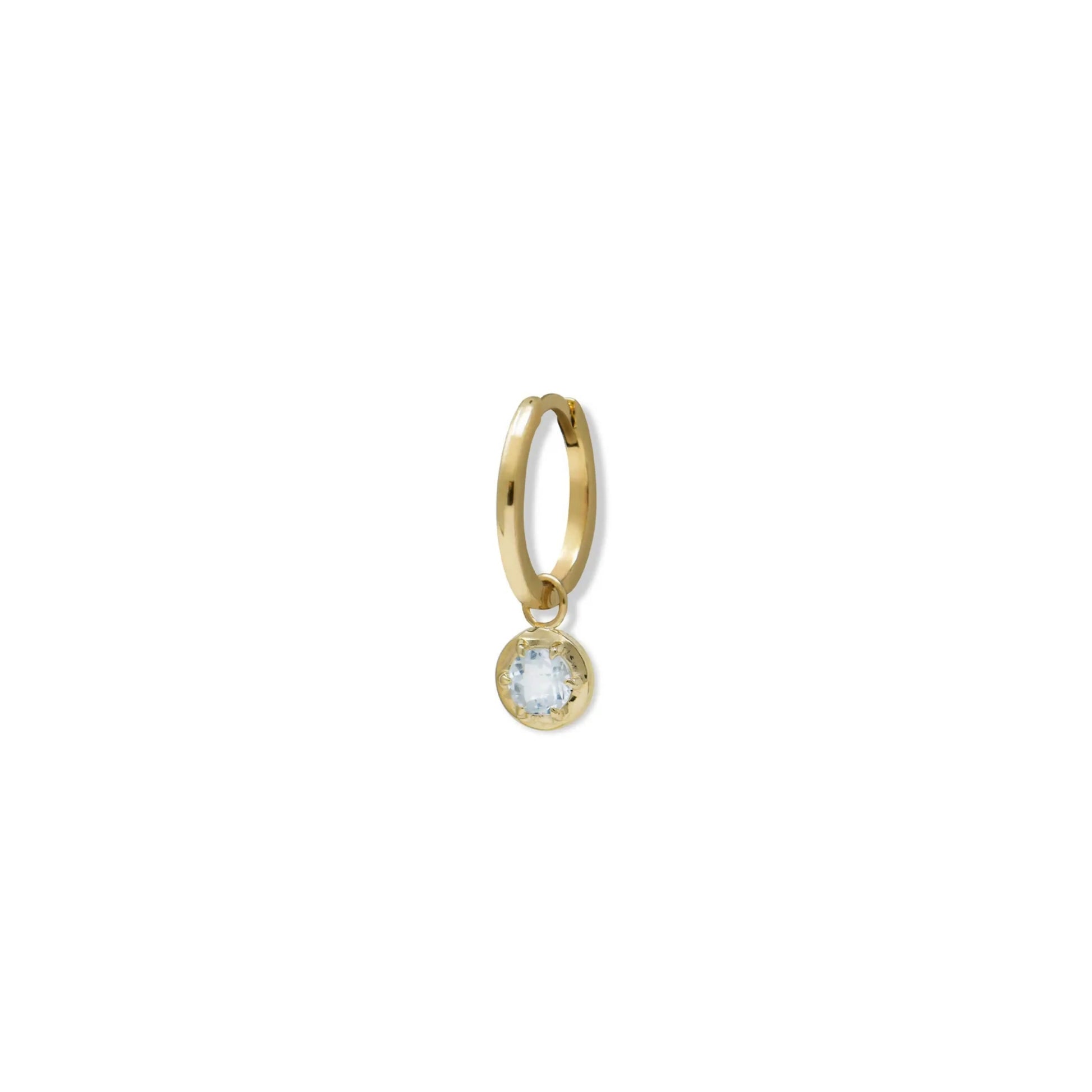 Round Hoop Charm Single Hoop