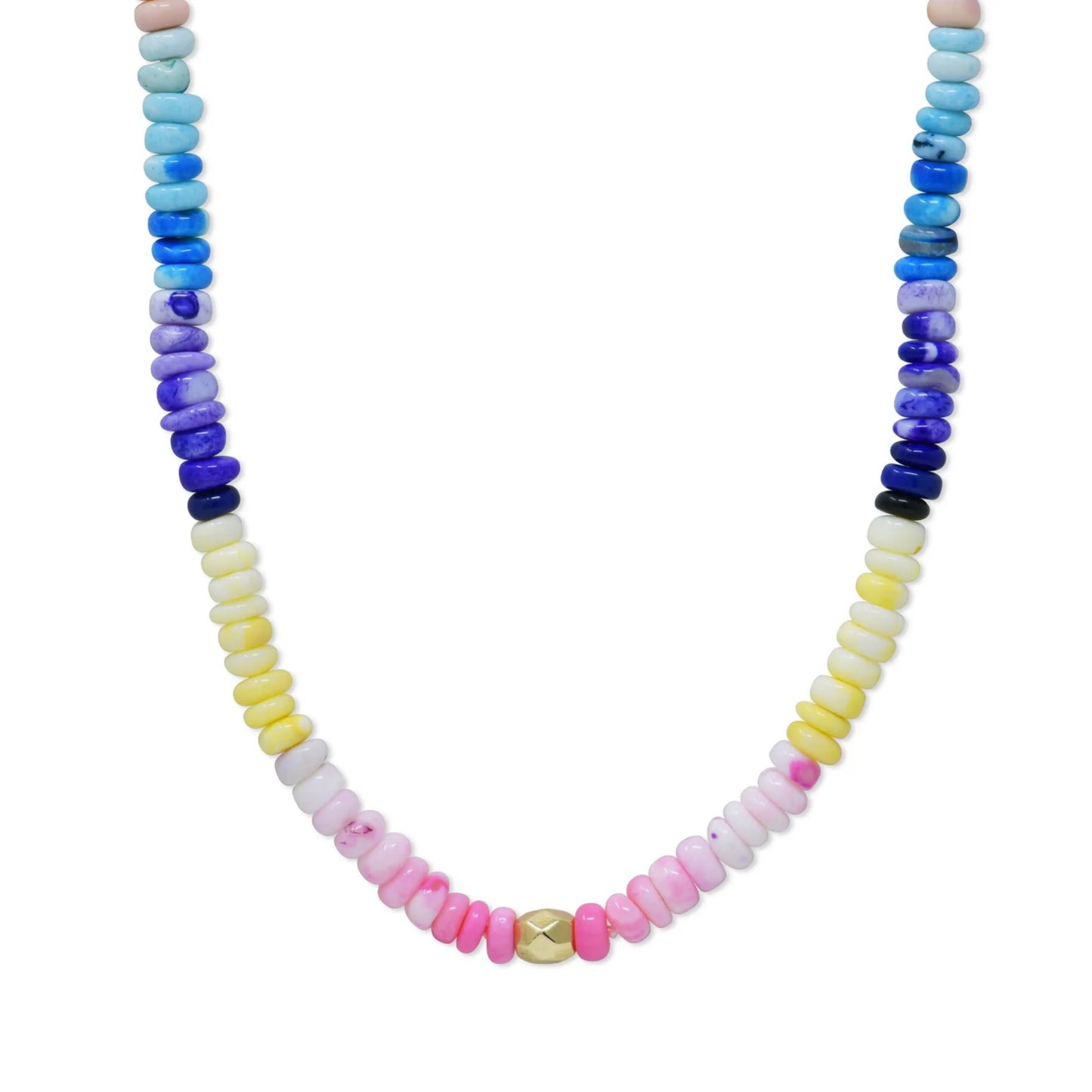  Multicolor Opal Rondelle Necklace