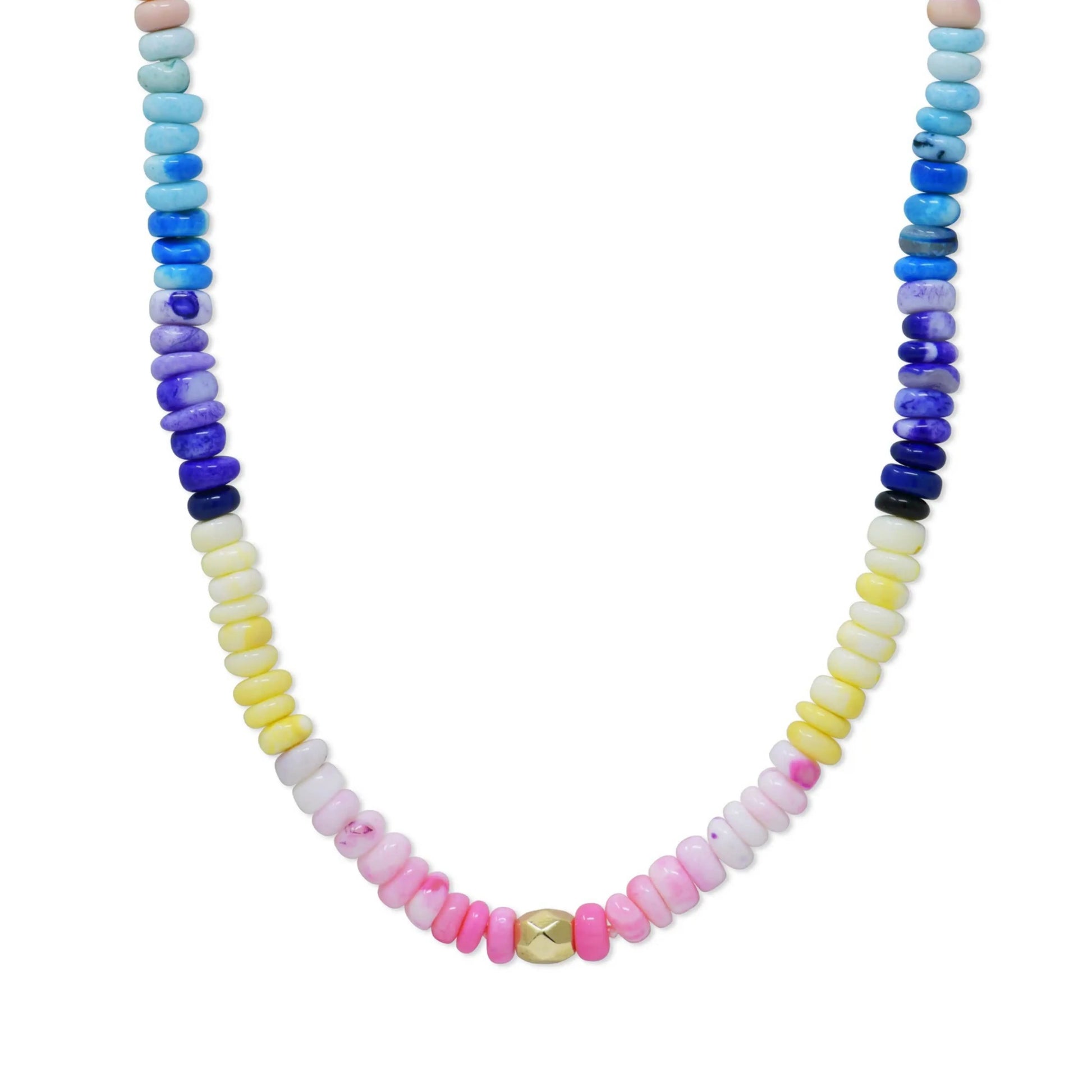  Multicolor Opal Rondelle Necklace