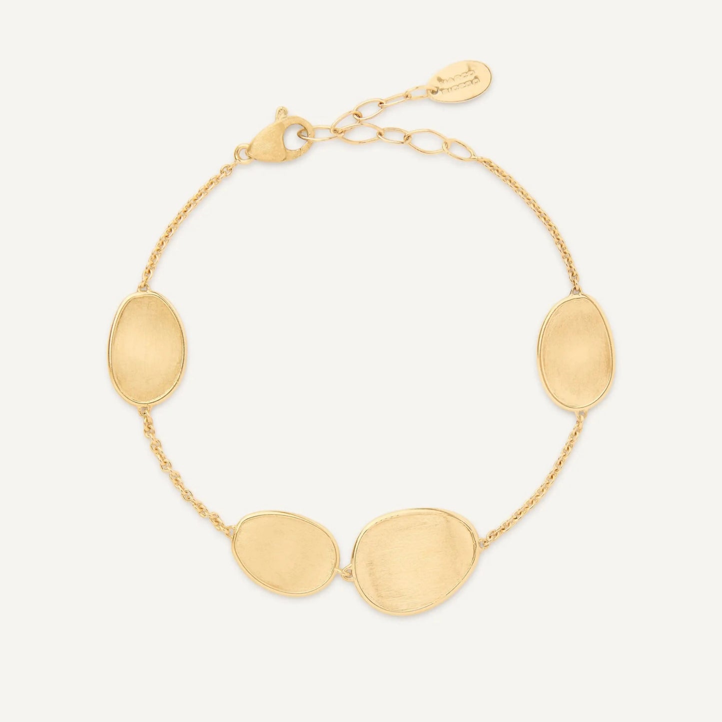 Yellow Gold Petal Station Bracelet 