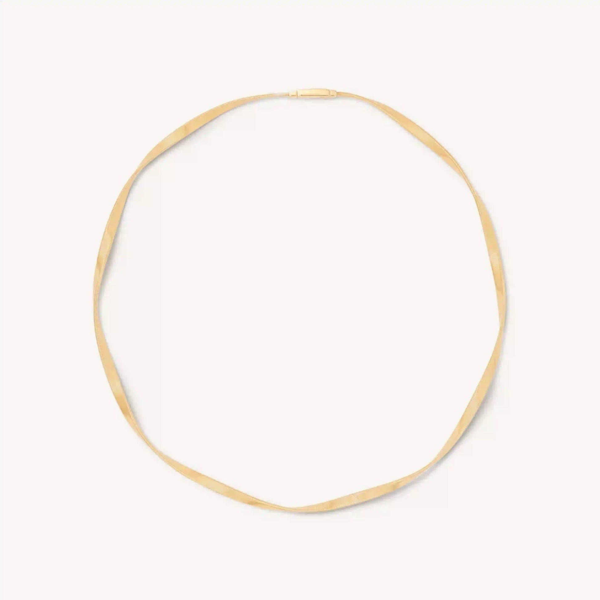 Yellow Gold Twisted Necklace 