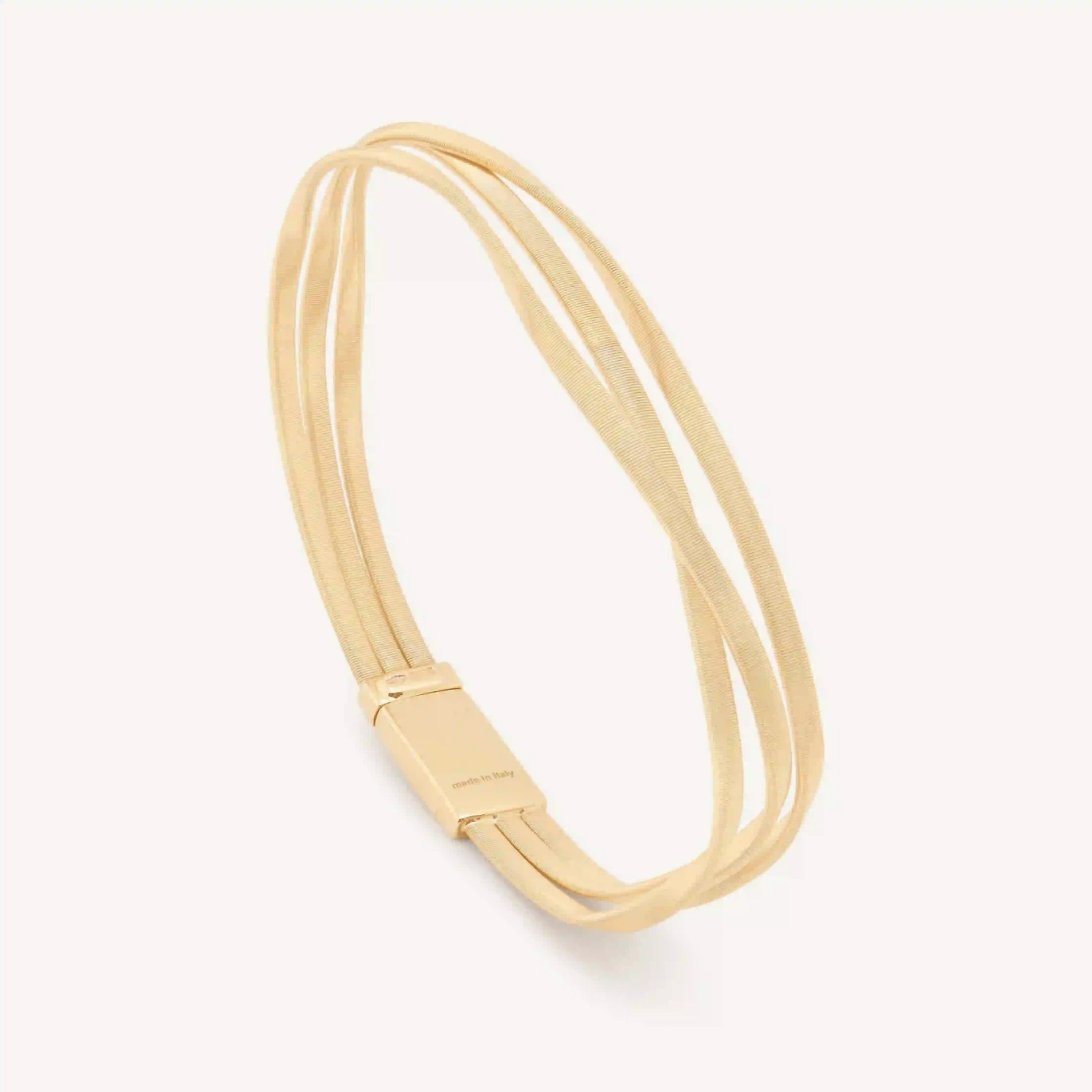 Yellow Gold 3-Strand Coil Bracelet